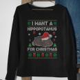 I Want A Hippopotamus For Christmas Ugly Xmas Sweater Hippo Sweatshirt Gifts for Old Women