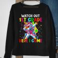Watch Out 1St Grade Here I Come Unicorn Back To School Girls Sweatshirt Gifts for Old Women
