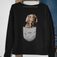 Weimaraner Raner Chest Pocket For Dog Owners Sweatshirt Gifts for Old Women