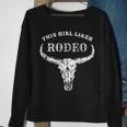 Western Country This Girl Likes Rodeo Howdy Vintage Cowgirl Sweatshirt Gifts for Old Women