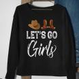 Western Cowgirl Country Cowboy Boots Hat Lets Go Girls Gift For Womens Sweatshirt Gifts for Old Women