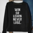 Win Or Learn Never Lose Motivational Volleyball Saying Sweatshirt Gifts for Old Women