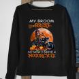 Witch My Broom Broke So Now I Drive A Motorcycles Halloween Sweatshirt Gifts for Old Women