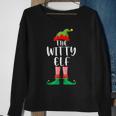 Witty Elf Matching Family Group Christmas Party Pajama Sweatshirt Gifts for Old Women