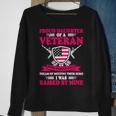 Womens Proud Daughter Of A Veteran Father Cute Veterans Daughter 386 Sweatshirt Gifts for Old Women