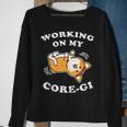Working Core-Gi Workout Cute Black Corgi Dog Fitness Sweatshirt Gifts for Old Women