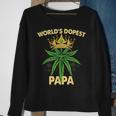 Worlds Dopest Papa Cannabis 420 Fathers Day Weed Dad Sweatshirt Gifts for Old Women