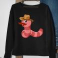 Worm With A Mustache Funny Worm With A Mustache Sweatshirt Gifts for Old Women