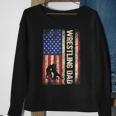 Wrestling Dad Usa American Flag Wrestle Men Fathers Day Sweatshirt Gifts for Old Women