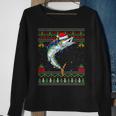 Xmas Lights Ugly Sweater Style Santa Wahoo Fish Christmas Sweatshirt Gifts for Old Women