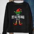 Xmas Pet All The Dogs Elf Family Matching Christmas Pajama Sweatshirt Gifts for Old Women