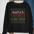 Xmas Santa's Favorite Scuba Diver Ugly Christmas Sweater Sweatshirt Gifts for Old Women