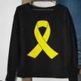 Yellow Ribbon Sarcoma Bone Cancer Awareness Sweatshirt Gifts for Old Women