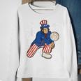 Abraham Lincoln Playing Volleyball Funny 4Th Of July Sweatshirt Gifts for Old Women