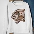 Ace Poker Cards Western Country Cactus Desert Cowboy Cowgirl Sweatshirt Gifts for Old Women