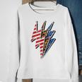 America Leopard Cheetah Lightning Bolt 4Th Of July Patriotic Sweatshirt Gifts for Old Women