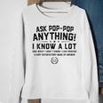 Ask Poppop Anything Funny Poppop Fathers Day Gift Grandpa Sweatshirt Gifts for Old Women