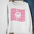 Choose Kindness Pink Smile Face Preppy Aesthetic Trendy Sweatshirt Gifts for Old Women
