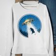 Cow Snatch Vintage Distressed Ufo Flying Saucer Sweatshirt Gifts for Old Women