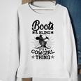 Cowgirl Boots And Hat Graphic Women Girls Cowgirl Western Sweatshirt Gifts for Old Women