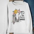 Cowgirl For Girls Who Love Horses Cute Hippy Western Gift For Women Sweatshirt Gifts for Old Women