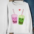 Cute Boba Tea For Japanese Tea Lover Kawaii Bubble Milk Tea Sweatshirt Gifts for Old Women