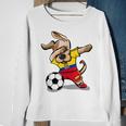 Dabbing Dog Ecuador Soccer Fans Jersey Ecuadorian Football Sweatshirt Gifts for Old Women