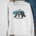 Dare To Adventure Walking Bear With A Mountain Sweatshirt Gifts for Old Women