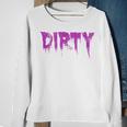 Dirty Words Horror Movie Themed Purple Distressed Dirty Sweatshirt Gifts for Old Women