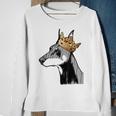 Doberman Pinscher Dog Wearing Crown Sweatshirt Gifts for Old Women