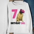 Funny 7Th Birthday Girl Pug Birthday Party Gift Gifts For Pug Lovers Funny Gifts Sweatshirt Gifts for Old Women