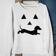 Dachshund Jack O Lantern Pumpkin Face For Halloween Sweatshirt Gifts for Old Women