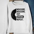 Funny Dad Measure Cut Swear Repeat Handyman Father DaySweatshirt Gifts for Old Women