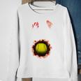 Scary Zombie Player Softball Creepy Softball Costume Sweatshirt Gifts for Old Women