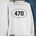 Georgia Area Code 470 Oval State Pride Sweatshirt Gifts for Old Women