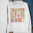 Groovy Retro Graduation I Graduated Can I Go Back To Bed Now Sweatshirt Gifts for Old Women