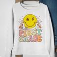 Hello First Grade Hippie Smile Face 1St Grade Back To School Sweatshirt Gifts for Old Women