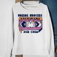 Horror Movies And Chill Retro Video Tape Halloween Ghost Boo Halloween Ghost Sweatshirt Gifts for Old Women