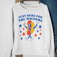 Hot Dog Im Just Here For The Wieners 4Th Of July Funny Sweatshirt Gifts for Old Women
