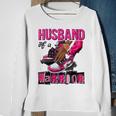 Husband Of A Warrior Pink Breast Cancer Awareness Support Sweatshirt Gifts for Old Women