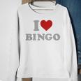 I Love Bingo Outfit I Heart Bingo Sweatshirt Gifts for Old Women
