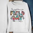 Im Just Here For Field Day Leopard Tie Dye Last Day School Sweatshirt Gifts for Old Women
