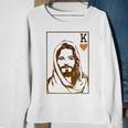 Jesus King Of Hearts Card Christian For Men Women Sweatshirt Gifts for Old Women