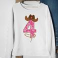 Kids Cowgirl Birthday Outfit Girl Fourth Birthday Gift Horse Farm Sweatshirt Gifts for Old Women