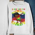 Kids Dabbing Boy Junenth Black History Melanin African Kids Sweatshirt Gifts for Old Women