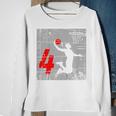 Kids Distressed 4 Year Old 4Th Basketball Birthday Slam Dunk Sweatshirt Gifts for Old Women