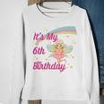 Kids Girls 6Th Birthday Fairy Design Sweatshirt Gifts for Old Women