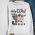 Kids Holy Cow Im 3 Birthday Boy 3Rd Cow Farm Animals Bday Sweatshirt Gifts for Old Women