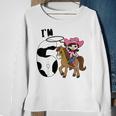 Kids Im 6 Cute Horse Riding Cowgirl 6Th Birthday Girls Sweatshirt Gifts for Old Women