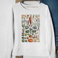 Kitchen Vegetable Identification Reference Chart Botanical Sweatshirt Gifts for Old Women